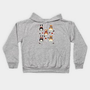 Patter Pembroke Welsh corgi, corgi lovers, winter and corgi Kids Hoodie